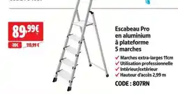 Screwfix Escabeau Pro en aluminium à plateforme 5 marches offre