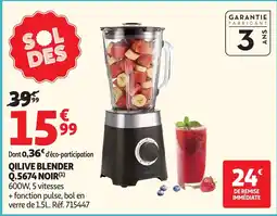 Auchan Qilive blender q.5674 noir offre