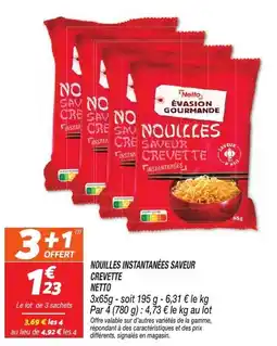 Netto Netto Nouilles instantanées saveur crevette offre