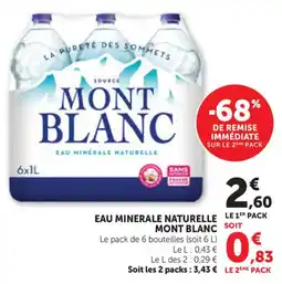Bi1 Mont Blanc Eau minerale naturelle offre