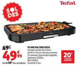 Auchan Tefal Plancha cb631810 offre