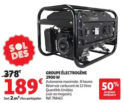 Auchan Groupe électrogène 2900 w offre