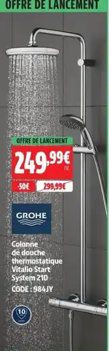 Screwfix Colonne de douche thermostatique Vitalio Start System 210 offre