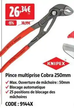 Screwfix Knipex Pince multiprise Cobra 250mm offre