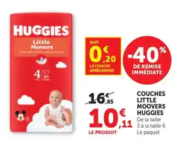 Bi1 Huggies Couches little moovers offre