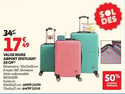 Auchan Valise rigide airport spotlight offre