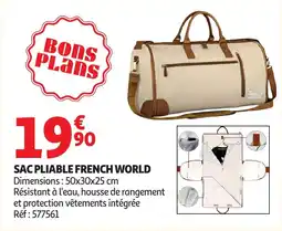 Auchan Sac pliable french world offre