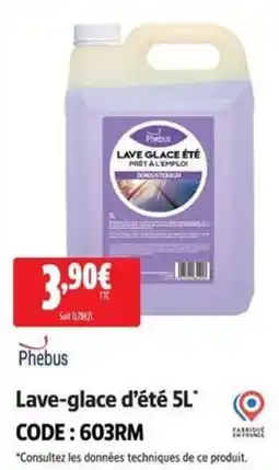 Screwfix Phebus lave-glace d'été offre