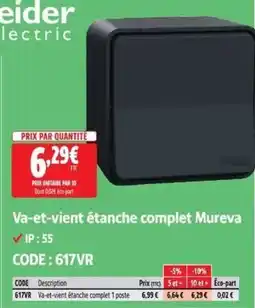 Screwfix Va-et-vient étanche complet Mureva offre