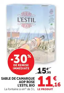 Bi1 Sable de camargue aop rose l'estil bio offre