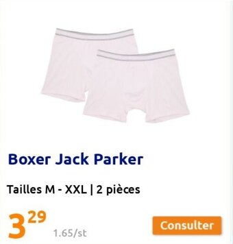 Action Boxer jack parker offre