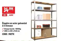 Screwfix Étagère en acier galvanisé à 5 niveaux offre