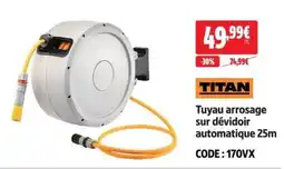 Screwfix Titan Tuyau arrosage sur dévidoir automatique 25m offre