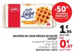 Bi1 Lotus Gaufres de liege perles de sucre offre
