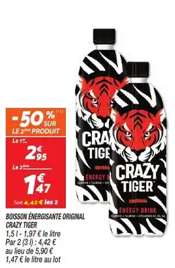 Netto Crazy Tiger Boisson énergisante original offre