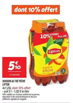 Netto Lipton Boisson au thé pêche offre