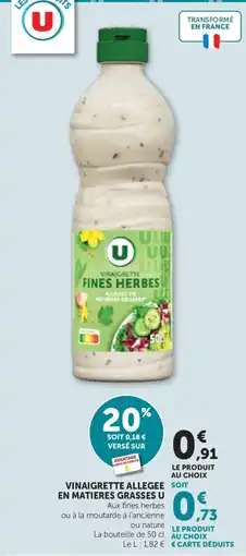 Bi1 Vinaigrette allegee soit en matieres grasses offre
