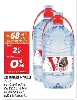 Netto Vittel Eau minérale naturelle offre