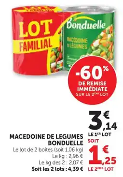 Bi1 Bonduelle Macedoine de legumes offre