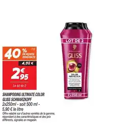 Netto Gliss Schwarzkopf Shampooing ultimate color offre