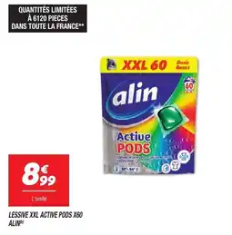Netto Alin Lessive xxl active pods x60 offre