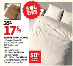 Auchan Actuel Parure sonia offre