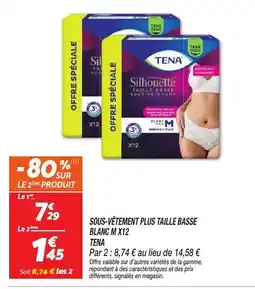 Netto Tena Sous-vêtement plus taille basse blanc m x12 offre