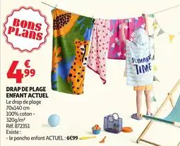 Auchan Actuel Drap de plage enfant offre