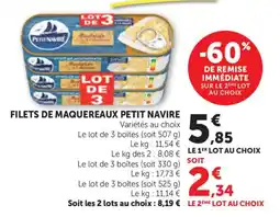 Bi1 Petit Navire Filets de maquereaux offre