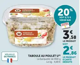 Bi1 Taboule au poulet u offre