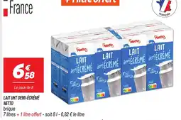 Netto Netto Lait uht demi-écrémé offre