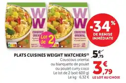 Bi1 Weight Watchers Plats cuisines offre