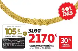 Auchan Collier or 750 millièmes offre