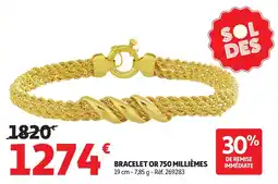 Auchan Bracelet or 750 millièmes offre