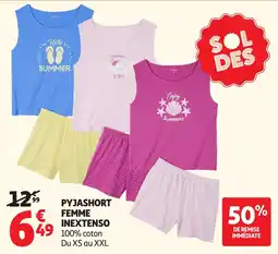 Auchan Inextenso Pyjashort femme offre