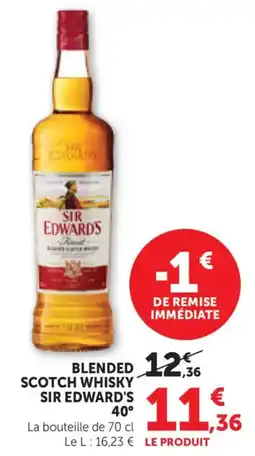 Bi1 Sir Edward's 40 Blended scotch whisky offre