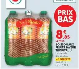Bi1 Boisson aux fruits saveur tropical u offre