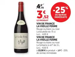 Bi1 La Vieille Ferme Vin de france offre