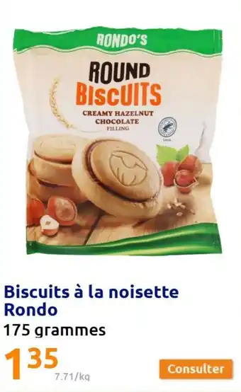 Action Biscuits à la noisette rondo offre