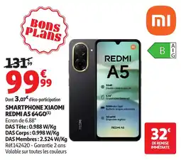 Auchan Smartphone xiaomi redmi a5 64go offre