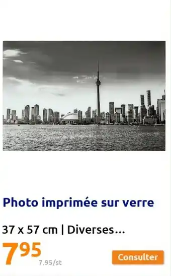 Action Photo imprimée sur verre offre