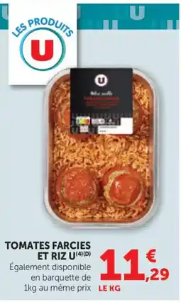Bi1 Tomates farcies et riz u offre