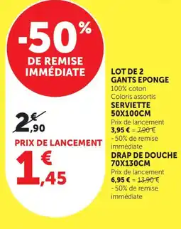Bi1 Lot de 2 gants eponge offre