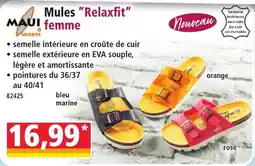 Norma Maui Mules Relaxfit femme offre