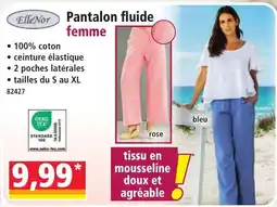 Norma Elle Nor Pantalon fluide femme offre