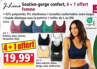 Norma J-Line Soutien-gorge confort, 4 + 1 offert femme offre