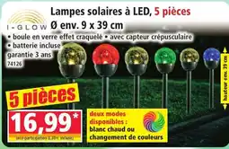 Norma I-glow lampes solaires à led, 5 pièces offre