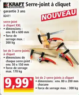 Norma Kraft Serre-joint à cliquet offre