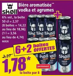 Norma Skoll Bière aromatisée vodka et agrumes offre