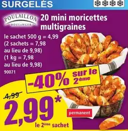 Norma Poulaillon 20 mini moricettes multigraines offre